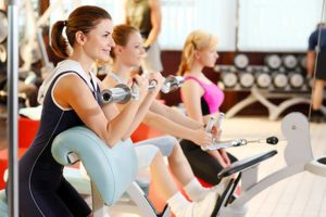 Exercise portion by women -